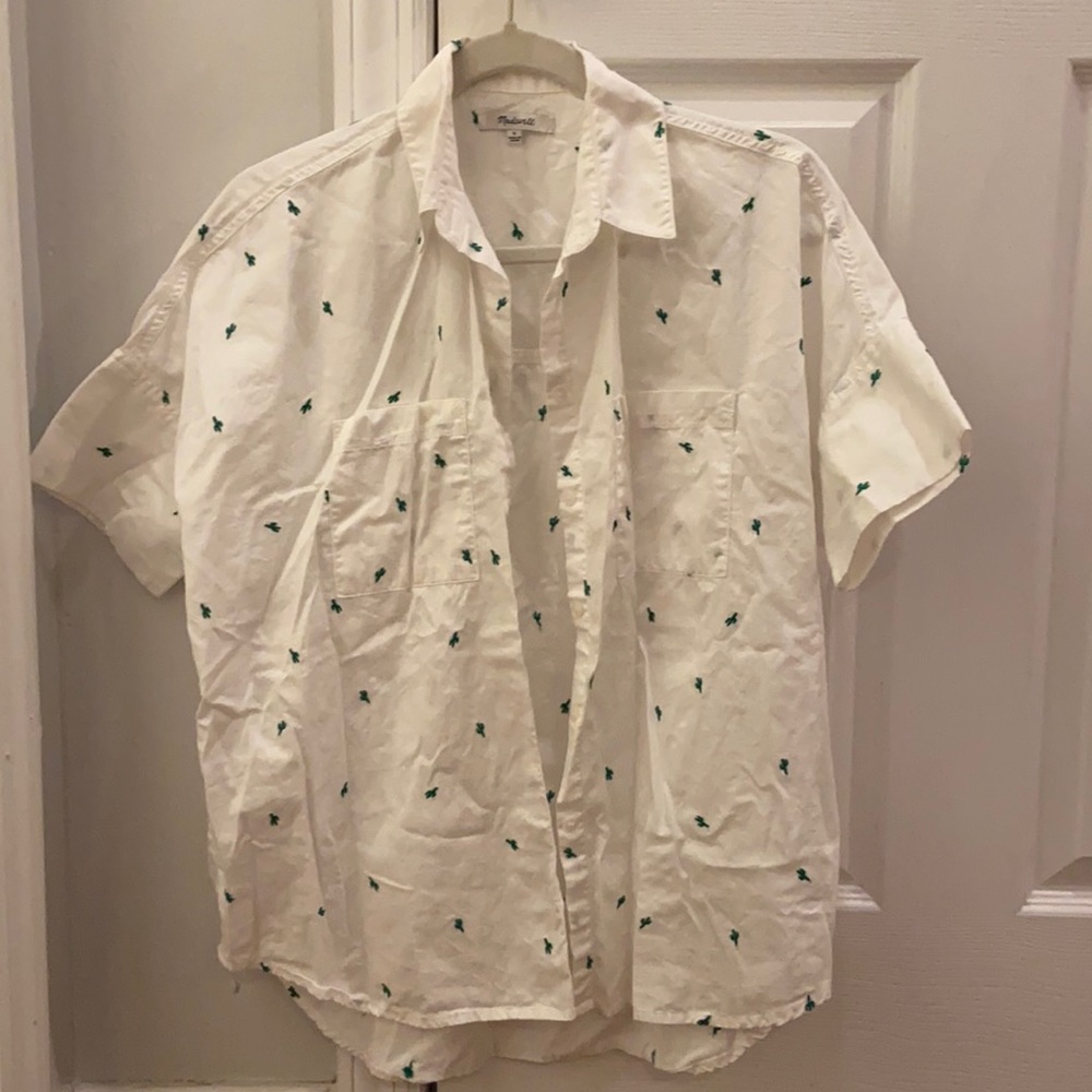 Madewell Cactus Print Button Down Small